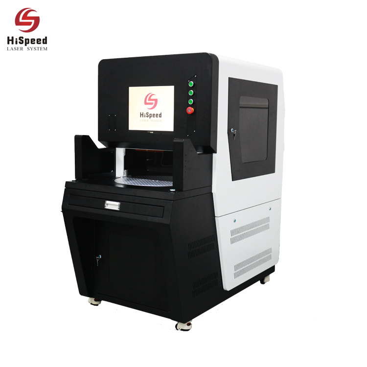 Hispeed Automatic Double Station Fiber Laser Marking Machine & Laser Engraving Machine